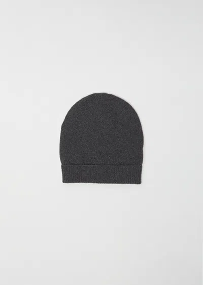 The Row Quors Cashmere Hat In Charcoal Melange