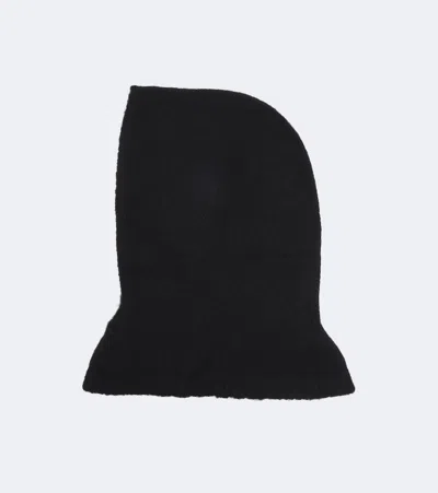 The Row Qythe Cashmere, Alpaca, And Silk Balaclava In Black