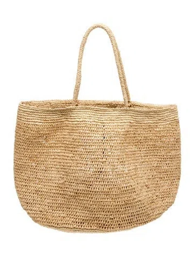 Pre-owned The Row Raffia 'emilie Raffia Tote Bag' In Neutral