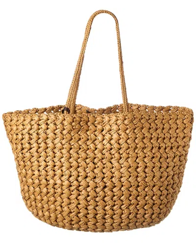 The Row Raffia Tote In Brown