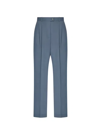 The Row Ragnar Pleated Trousers In Blue