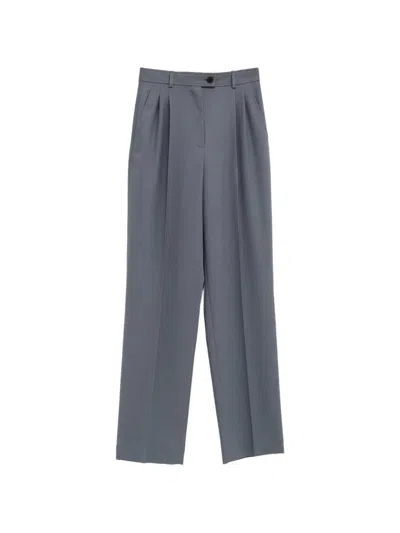 The Row Ragnar Wool Trousers In Blue