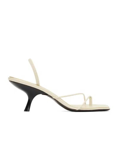The Row Rai Square-headed High-heeled Sandals In Nude