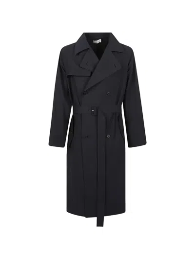 The Row Rainard Double-breasted Belted Trench Coat In Blue