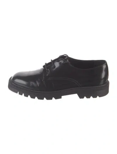Pre-owned The Row Ranger Patent Leather Oxfords Leather Derby Shoes In Black
