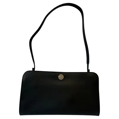 Pre-owned The Row Rare  Shoulder Clutch Bag In Black Calfskin W/ Removable Strap Authentic