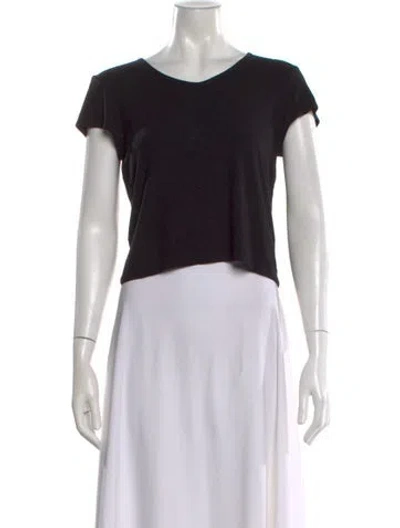 Pre-owned The Row Rasa Top V-neck T-shirt In Black