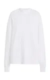 The Row Raveena Cotton Jersey T-shirt In White