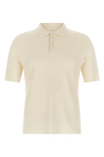 The Row Ravi Short-sleeve Polo Shirt In Neutral
