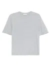 The Row Raw-edge Cotton Top In Gray