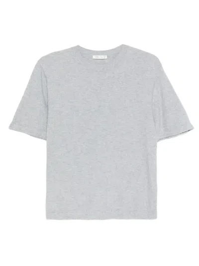 The Row Raw-edge Cotton Top In Gray