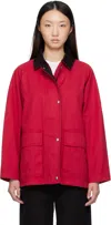 The Row Elodianna Jacket In Cotton In Red
