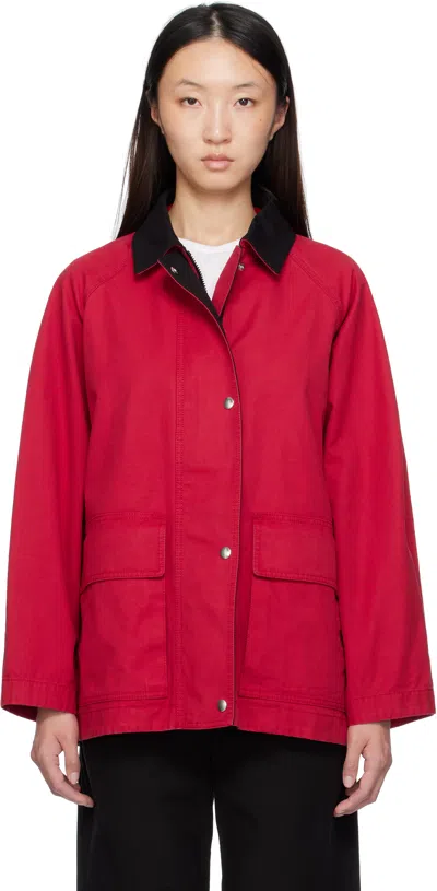 THE ROW RED ELODIANNA JACKET