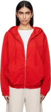 The Row Kapuzenjacke Rosy Aus Baumwoll-jersey In Toa Tomato Red