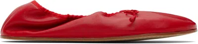 The Row Red Round Ballerina Flats