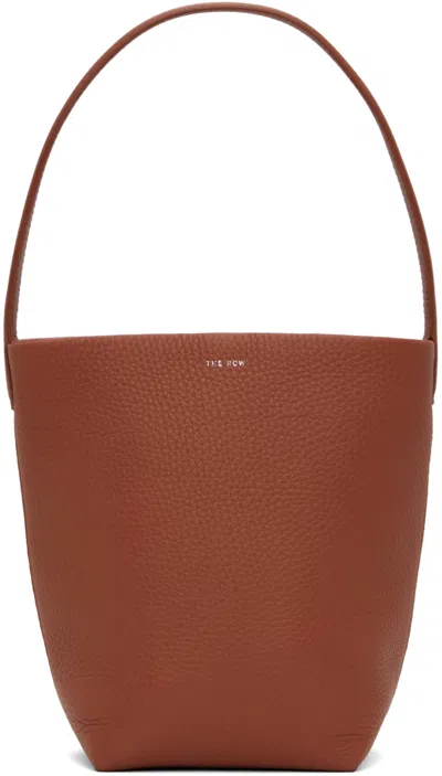 The Row Red Small N/s Park Tote In Ruld Rust Pld