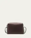 The Row Regent Crossbody Bag In Napa Leather In Dark Khaki