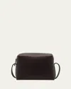 The Row Regent Crossbody Bag In Napa Leather In Dvyga Davys Grey Ans