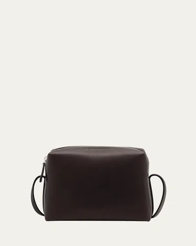 The Row Regent Crossbody Bag In Napa Leather In Dvyga Davys Grey Ans