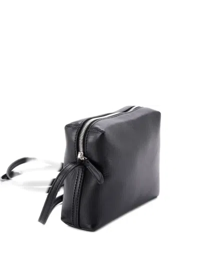 Pre-owned The Row Regent Leather Crossbody Bag In Black