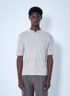 The Row Reggie Polo Top In Beige