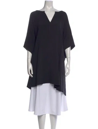 Pre-owned The Row Renato Top V-neck Tunic In Black