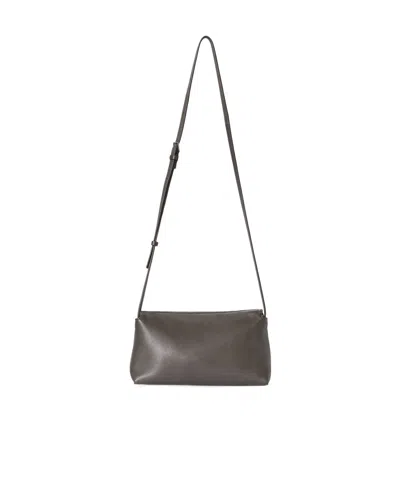 The Row Rene Leather Crossbody Bag In Brown