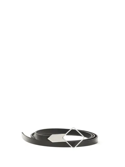 The Row Rhombe Leather Belt In Black
