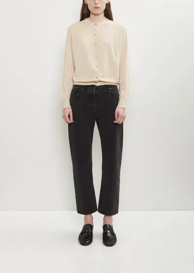 The Row Riaco Cotton Denim Jean In Black