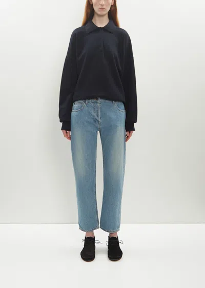 The Row Riaco Cotton Denim Jean In Purple
