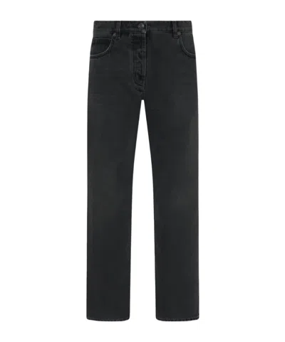 The Row Riaco Cotton Jeans In Black