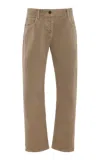 The Row Riaco Cropped Straight-leg Jeans In Neutral