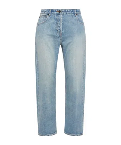 The Row Riaco Denim Straight Jeans In Blue