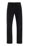 The Row Riaco Mid-rise Straight-leg Ankle Jeans In Black