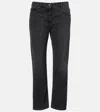 The Row Clair High-rise Wide-leg Jeans In Black