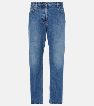 The Row Riaco Mid-rise Straight Jeans In Indigo