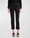The Row Riaco Mid-rise Straight-leg Ankle Jeans In Black