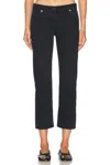 The Row Riaco Mid-rise Straight-leg Ankle Jeans In Black