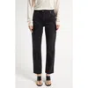 The Row Riaco Mid-rise Straight-leg Ankle Jeans In Black