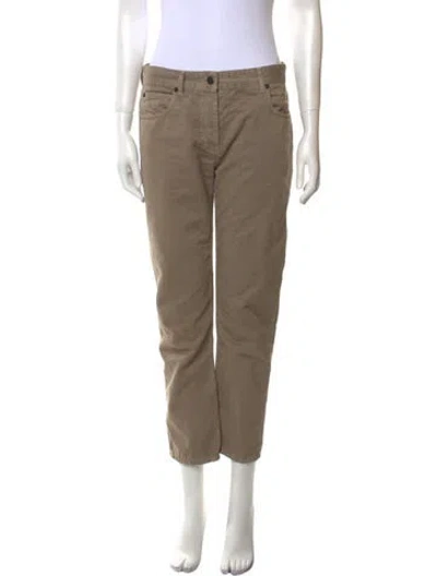 Pre-owned The Row Riaco Straight Leg Jeans In Brown