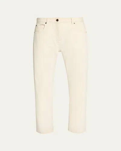 The Row Riaco Straight-leg Ankle Jeans In Ecru