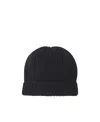 The Row Rib Cashmere Wool Hat In Black