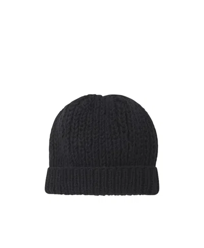 The Row Rib Cashmere Wool Hat In Black