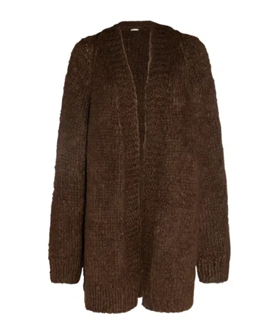 The Row Rib Knitted Cardigan In Green