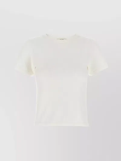 The Row Ribbed Crew Neck Short Sleeve Top