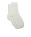 The Row Ribbed-knit Ankle Socks In White