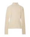 Shop The Row Ribbed Linen-silk Blend Jumper In Nude