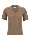 The Row Ribbed Knit Collar Top