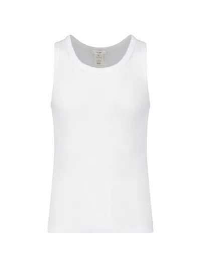 The Row Ribbed Tank Top In White