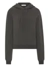 The Row Ribbed-trim Hoodie In Gray